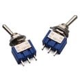 thumbnail image 3 of Mosiee On-On Mini 2 Way 3 Pin Electric Guitar Toggle Switch Pickup Selector Tone Switch Copper Knob For Electric Guitar Replacement, 3 of 5