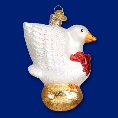 Old Country Roses Christmas Old World Christmas Golden Goose Glass Christmas Ornament 16104 FREE BOX ()