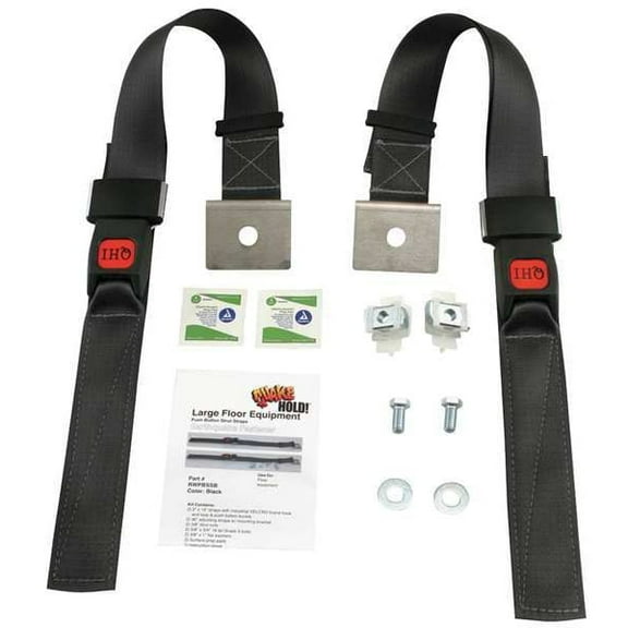Quakehold! Push Button Strut Strap, Black, 1200 lb. RWPBSSB