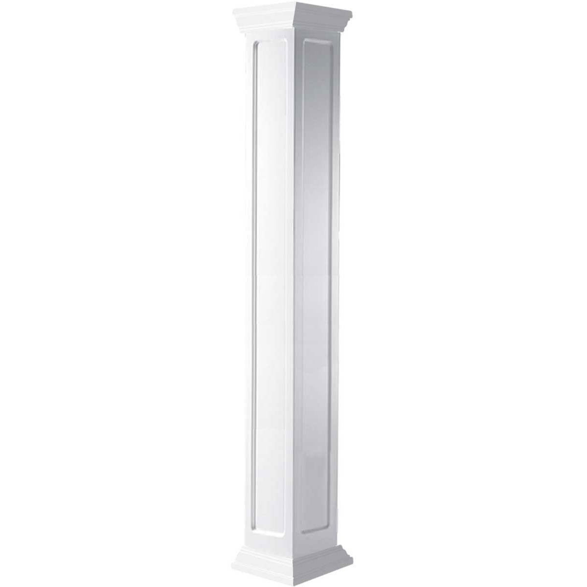 8 Square Shaft x 12 Overall Height Cellular PVC Non-Tapered Endura-Craft Craftsman Column Wrap Standard Base /& Capital Raised Panel