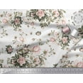 thumbnail image 3 of Soimoi White Heavy Canvas Fabric Leaves & Rose Floral Print Upholstery Fabric, Fabric for Home Accents Sewing Fabric BTY 58 Inch Wide, 3 of 3