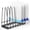 Black, variant on Reusable bag drying rack, foldable metal stand, suitable for reusable sealed bags and silicone storage bags. Anti-rust kitchen drying device. Black color.