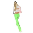 thumbnail image 2 of Genuiskids Women's Lace-Up PU Leather Pants Chic High Waisted Hollow Out Stretch Faux Leather Pants Punk Gothic Trousers, 2 of 4