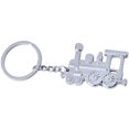 thumbnail image 2 of Llavero de tren de metal, llavero simple con personalidad, decoración para llaves para niños (plata), 2 of 5