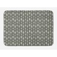 thumbnail image 1 of Tribal Bath Mat, Traditional Motifs on Ethnic Symbols Strokes Feathers in Folkloric Repetition, Plush Bathroom Decor Mat with Non Slip Backing, 29.5" X 17.5", Army Green White, by Ambesonne, 1 of 2