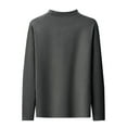 thumbnail image 2 of Tawop Mens Tshirt Crew Neck Long Sleeve Fleece Casual Dark Gray L, 2 of 2