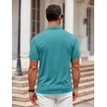 thumbnail image 6 of COOFANDY Mens Golf Polo Shirt Short Sleeve Moisture Wicking Quick Dry Performance Sport Casual Stylish Collared Shirts, 6 of 6