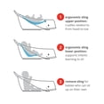thumbnail image 3 of Skip Hop Baby Bath Tub, 3-Stage Smart Sling Tub, Moby, Blue, 3 of 7