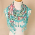 thumbnail image 2 of Nochalofo Scarf for Women Lace Tassel Floral Multicolor Print Hollow Scarf Shawl Wraps Scarves Done Size, 2 of 3