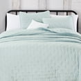 thumbnail image 2 of Great Bay Home Dot Stitch All-Season Reversible Quilt Set With Shams  (Twin, Light Aqua), 2 of 6