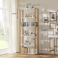 thumbnail image 2 of Book Shelf, 6 Tier Bookcase, Modern Tall Bookshelf, Industrial Corner Storage Organizer, Free Standing Storage Shelving Unit for Bedroom Home Office Kitchen Living Room, 2 of 7