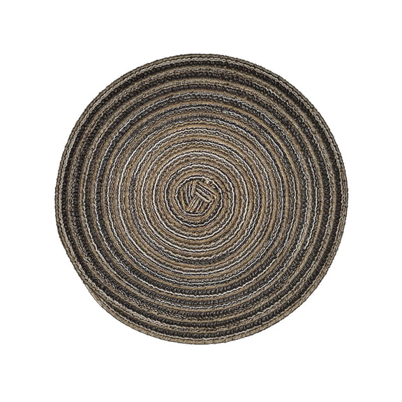 1 Pcs Round Placemats, Round Woven Placemats, Braided Washable Placemat Heat Resistant Decorative Place Mat for Kitchen Dining Table Countertop 12"