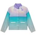 thumbnail image 4 of Jackets for Women Winter Coat Jackets Flannel Stand Collar Jacket(Ocean Dream Sunset,Size:S-4XL), 4 of 7