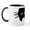 White/Black Inside, variant on CafePress - Black Cat Upside Down Mug - 11 oz Ceramic Mug - Novelty Coffee Tea Cup