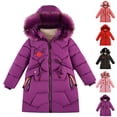 thumbnail image 4 of KAUOD Girls Puffer Ski Jackets Faux-F𝐮r Hood Winter Waterproof down Parka Coats Kids Padded Insulated Quilted Warm Outwear, 4 of 4