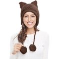 thumbnail image 3 of ORUYROP Winter Cute Cat Ears Knit Hat Ear Flap Crochet Beanie Hat, 3 of 6