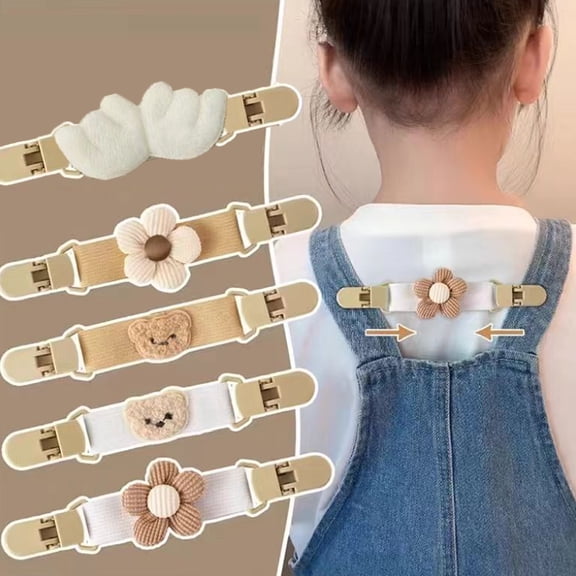 5PCS Kids Overall Anti-Slip Clips|Suspender Anti-Slip Helper| Fasten Buckles Suspenders Won’t Fall Off