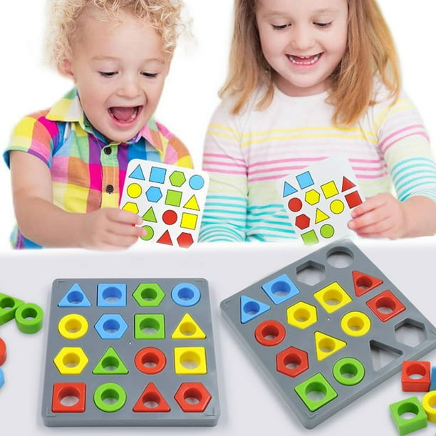 Geometric Shape Puzzle Geometric Shape Puzzle Early Sensorial Development  Toy Color Sorting Preschool Geometric Shapes Toy For 