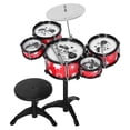 thumbnail image 1 of Phenofice 1 Set Kids Music Instruments Mini Jazz Drum Set Red ABS Sound Effects Production Educational Activities, 1 of 6