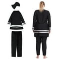 thumbnail image 3 of Maillot de Bain Couvrant pour Femme, Tenue de Plage, TG-6TG, Noir, 6TG, 3 of 10