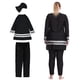 thumbnail image 3 of Traje de baño islámico modesto para mujer, traje de baño de verano para musulmanes, ropa deportiva Negro 6XL, 3 of 9
