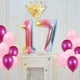 thumbnail image 4 of Globo de niña del séptimo cumpleaños, globo rosa número 7, globo rosa número, 4 of 5