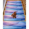 thumbnail image 2 of Blue Purple Ombre Non-Slip Stair Treads for Wooden Steps, 7 Pack-8x30in Carpet Stair Mats with Adhesive Backing, Noise-Reducing Step Covers for Indoor Stairs, Easy to Install & Residue-Free, 2 of 7