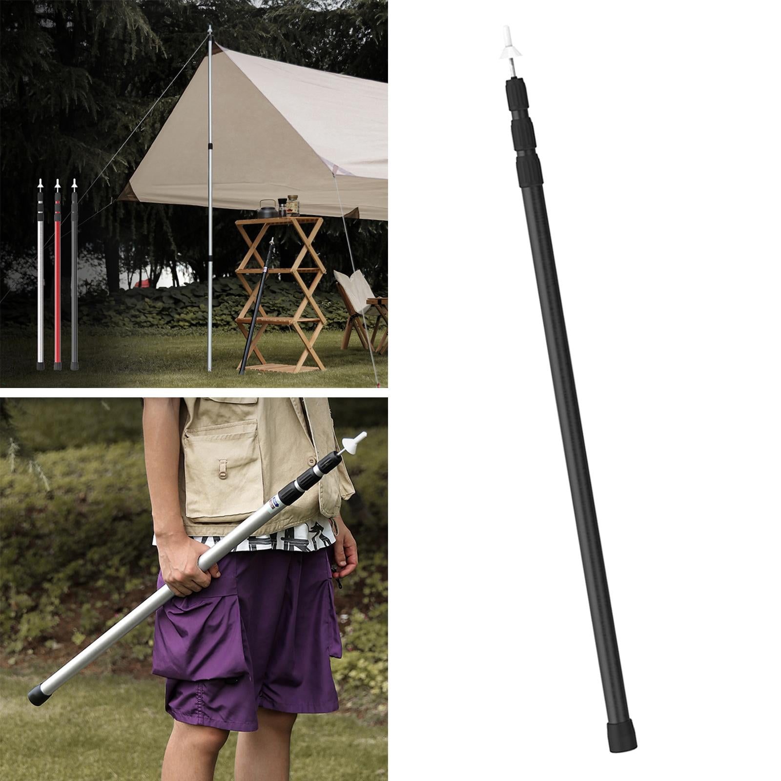 Bâche Télescopique Camping Réglable 95-230cm Aluminium Pour Tente