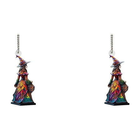 

DBYLXMN Witch Glass Painted Pendant Custom Witchy Car Hang Ornament Witch Car Witch Car Charm Accessory 2PCS Mom Ornament Hummingbird Christmas Mantel Garland String Beads for Decorating Decorations