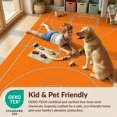 thumbnail image 4 of Design&I 5'x7' Washable Area Rug Snag-Free, Skid-Resistant Basketball Lines Hoop Motif Bold Stripe Border Center Repeating for Dining Room, Under Table, Home Office, 4 of 7