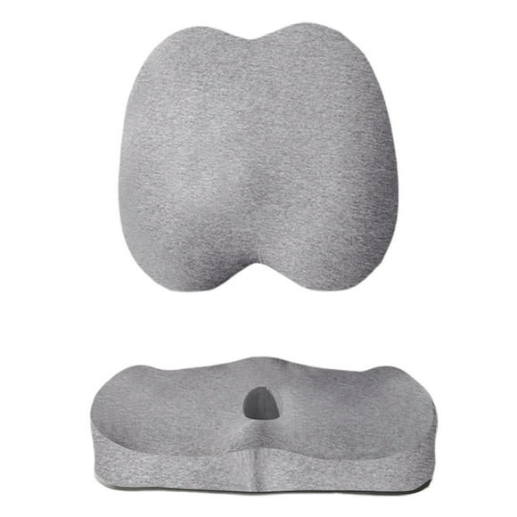 Hearth & Gear Ensemble de Coussins en Mousse à Mémoire de Forme Multifonctionnel pour Chaise/voiture Incluant Coussin Lombaire Coussin Coccyx Dossier et Coccyx Injecté avec Support Nuage de Gel Coussin de Siège Robuste 18 Fauteuil Roulant