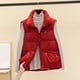 thumbnail image 3 of Gibobby Chalecos de mujer, Chaleco acolchado impermeable sin mangas para mujer, cuello alto con cierre(Rojo,M), 3 of 4