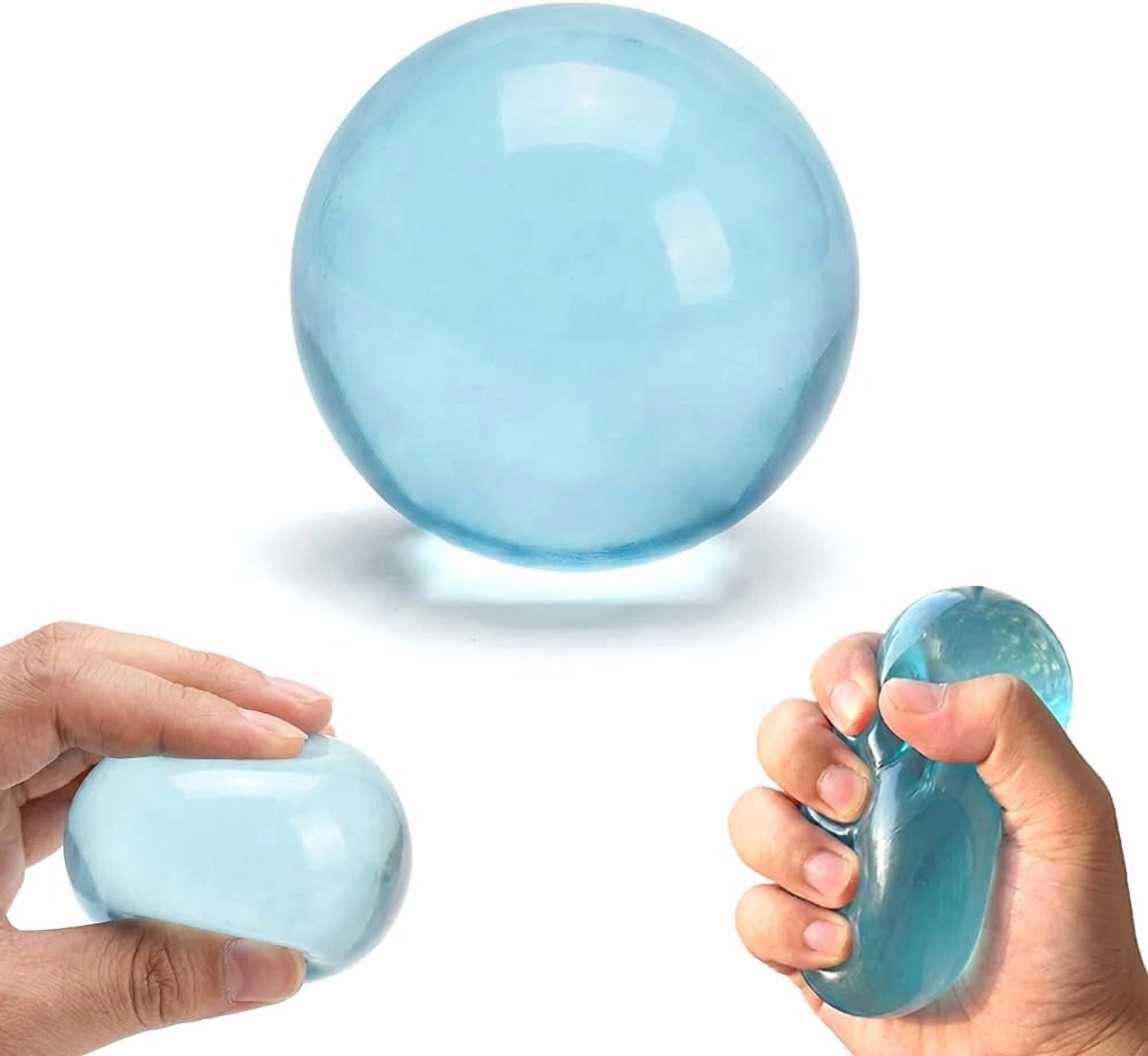 2026 New 4 Pack Coconut Oil Squishy Toys, 2.36 Inch Translucent Squeeze Stress Ball, Smooth Gel Sensory Dough, Clear Decompression Sphere for Ages 3+