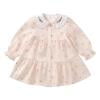 Wancir Baby Girls Long Sleeve Smocking Clothing Toddler Fall Floral Smocked Dress Vintage Dresses for Christmas Birthday Holiday