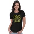 thumbnail image 3 of Spooky Halloween Trick or Treat Womens Slim Fit Graphic Tee Brisco Brands S, 3 of 5