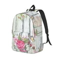 thumbnail image 2 of Balery Vintage Wood with Floral Vintage Canvas Backpack for Men and Women - Large Capacity, Durable Travel Laptop Bag for School, Work, Hiking, and Outdoor Activities, 2 of 7