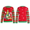 thumbnail image 3 of Joyfy Ugly Christmas Sweater Women, Led Light Up Ugly Sweater, Men Couples Women's Christmas Sweater with Light Bulbs, Christmas Tree Holiday Sweaters, Cute Funny Xmas Crewneck Knitted Pullovers,L, 3 of 8
