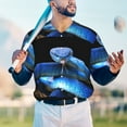 thumbnail image 6 of Balery Blue Viper Snake Baseball Jersey for Men Casual Button Down Shirts Short Sleeve Active Team Sports Uniform-XX-Large, 6 of 9