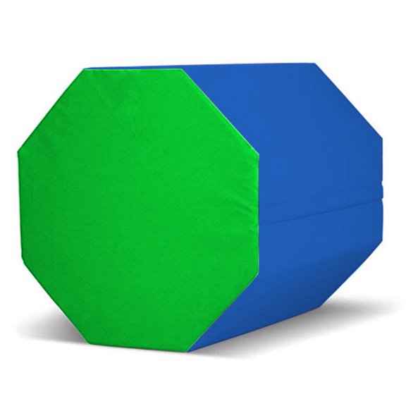 Matladin 24"x26" Gymnastics Octagon Skill Shape Tumbling Trainer Exercise (Green Blue)