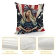 thumbnail image 4 of PHYHOO Patriotic Decorative Throw Pillow Covers, America Christian Faith Porch Outdoor Home Decor, American Stripes Couch Cushion Case White, 4 of 5