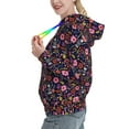 thumbnail image 2 of Easygdp Dancing Skeletons Floral Garden Womens Casual Hoodies Sweatshirts Long Sleeve Pullover Fall Pullover Tops Outfits Winter Clothes-Small, 2 of 7