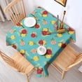 thumbnail image 2 of Pioneer Flower Floral Print Pattern Square Tablecloth, Waterproof Wipeable Spillproof Washable Table Cover for Home Kitchen Party Decor, 60"x60", 2 of 6