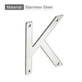 thumbnail image 3 of Uxcell 1.97 Inch Stainless Steel House Letter K for Mailbox Hotel Address Door Sign, 3 of 5