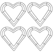 Uxcell 10 inch Dream Catcher Rings, 2Pcs Metal Heart Shape Macrame Wreath Floral Hoop for Wedding Decorations, Black