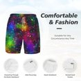 thumbnail image 5 of Balery Bright Universe Mens Swim Trunks Swim Shorts for Men Quick Dry Inseam Beach Shorts with Compression Liner Pocket-X-Large, 5 of 9