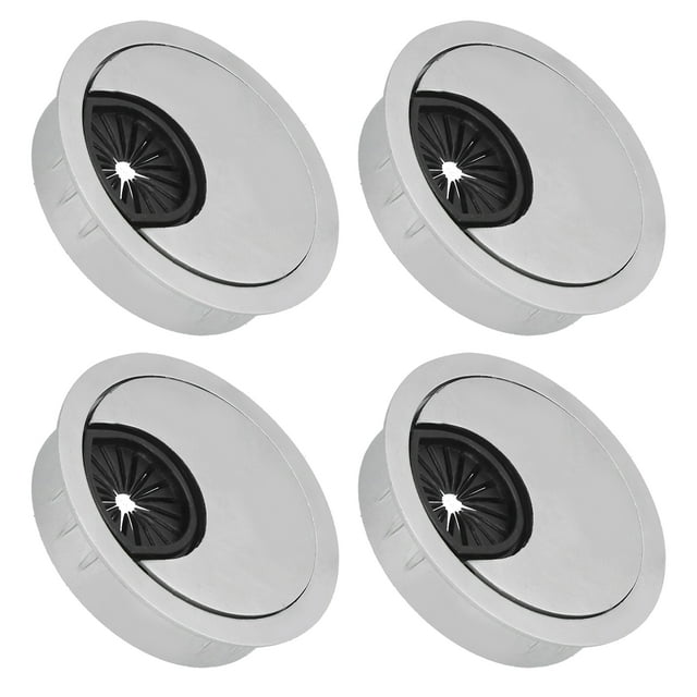 Pasacables, juego de 4 pasacables para mesa de escritorio, cubierta para orificio de cable, acabado de lujo