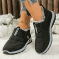thumbnail image 2 of Rokment Winter Boots for Women Elderly Lightweight Waterproof Fleece Lined Memory Foam Snow Ankle Booties Non Slip Walking Work Shoes Black Size 5.5, 2 of 7