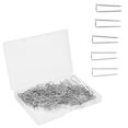 thumbnail image 4 of Coudre des Broches Doubles Broches de Fourche 200Pcs en Forme d'Acier Inoxydable Robuste Durable Large Application Couture U Pins17mm 200Pcs / Boîte, 4 of 8