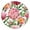 Floral, variant on Round Fitted Tablecloth with Elastic Edge Featuring Tropical Floral and Summer Beach Prints, Waterproof Vinyl, Backed for Table Protection, Perfect for Outdoor Use