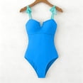 thumbnail image 7 of Aofany Women's Plus Size Ruched One Piece Bathing Suits Adjustable Straps Tummy Control 1 Piece Swimsuit Solid Color Swimwear for Women, 7 of 7